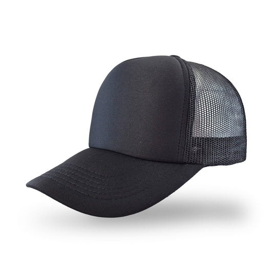 Gorra camionera lisa - Frente de espuma con malla ajustable unisex