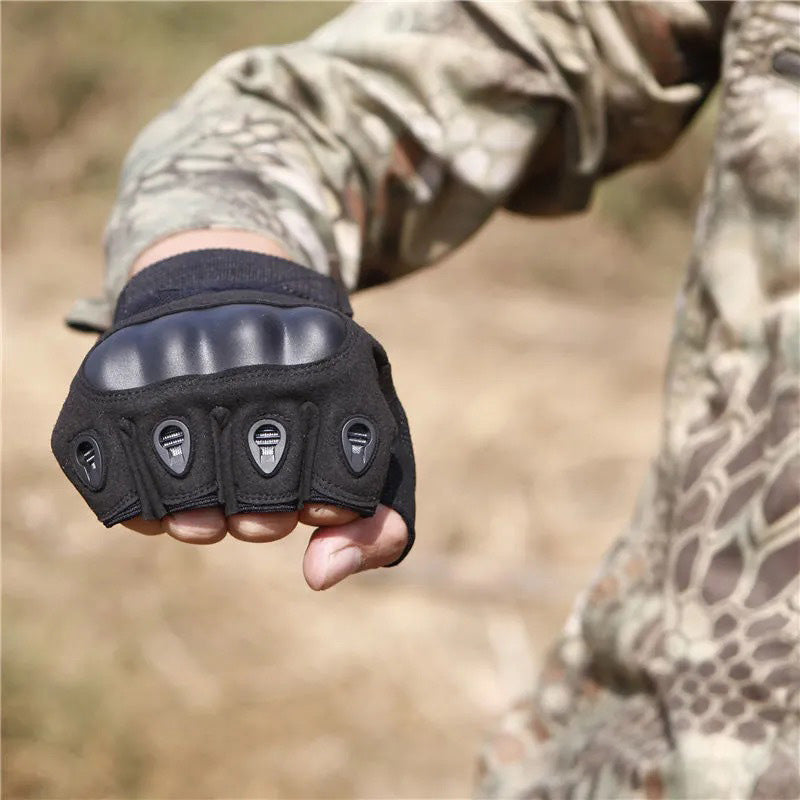 Tactical Half Finger Gloves Army Military Outdoors