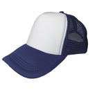 Plain Trucker Hat Cap - Foam Front With Mesh Unisex Adjustable Baseball - DS1035
