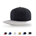Plain Trucker Cap Hat Hip-Hop Flat Peak Visor Dancer Hat Adjustable - DS-10FLAT