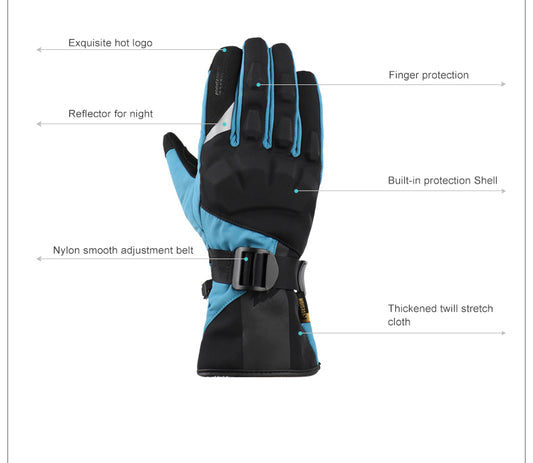 Motorcycle Touch Screen Winter Waterproof Gloves Ski Snow Motorbike MAD68