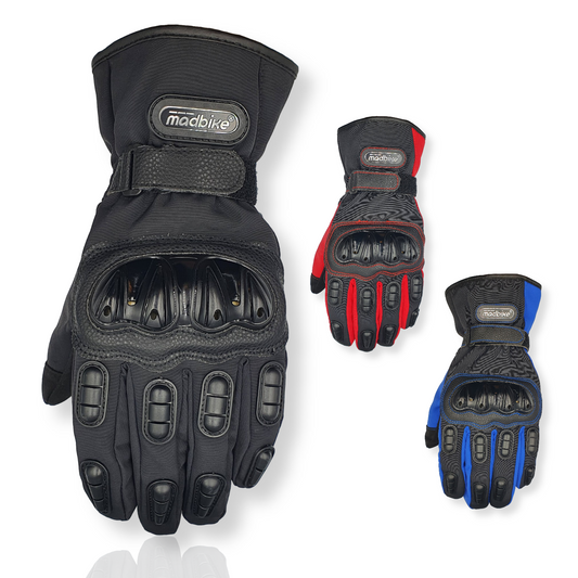 Motorbike Winter Gloves Carbon Fiber Motorcycle Thermal Gloves Ski Snow