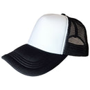 Plain Trucker Hat Cap - Foam Front With Mesh Unisex Adjustable Baseball - DS1035