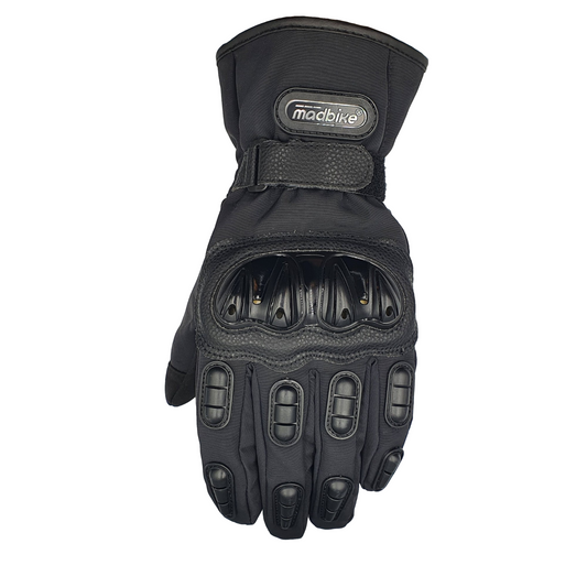 Motorbike Winter Gloves Carbon Fiber Motorcycle Thermal Gloves Ski Snow