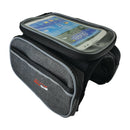 Bike Front Frame Bag Bicycle Tube Double Bag With Phone Holder Side Pouch Pannie