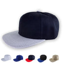 Plain Trucker Cap Hat Hip-Hop Flat Peak Visor Dancer Hat Adjustable - DS-10FLAT